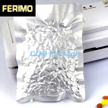 

Wholesale 8x12cm Open Top Heat Seal Mylar Bag Silver Pure Aluminum Foil Packing Bag Vacuum Snack Food Storage Package Pouch