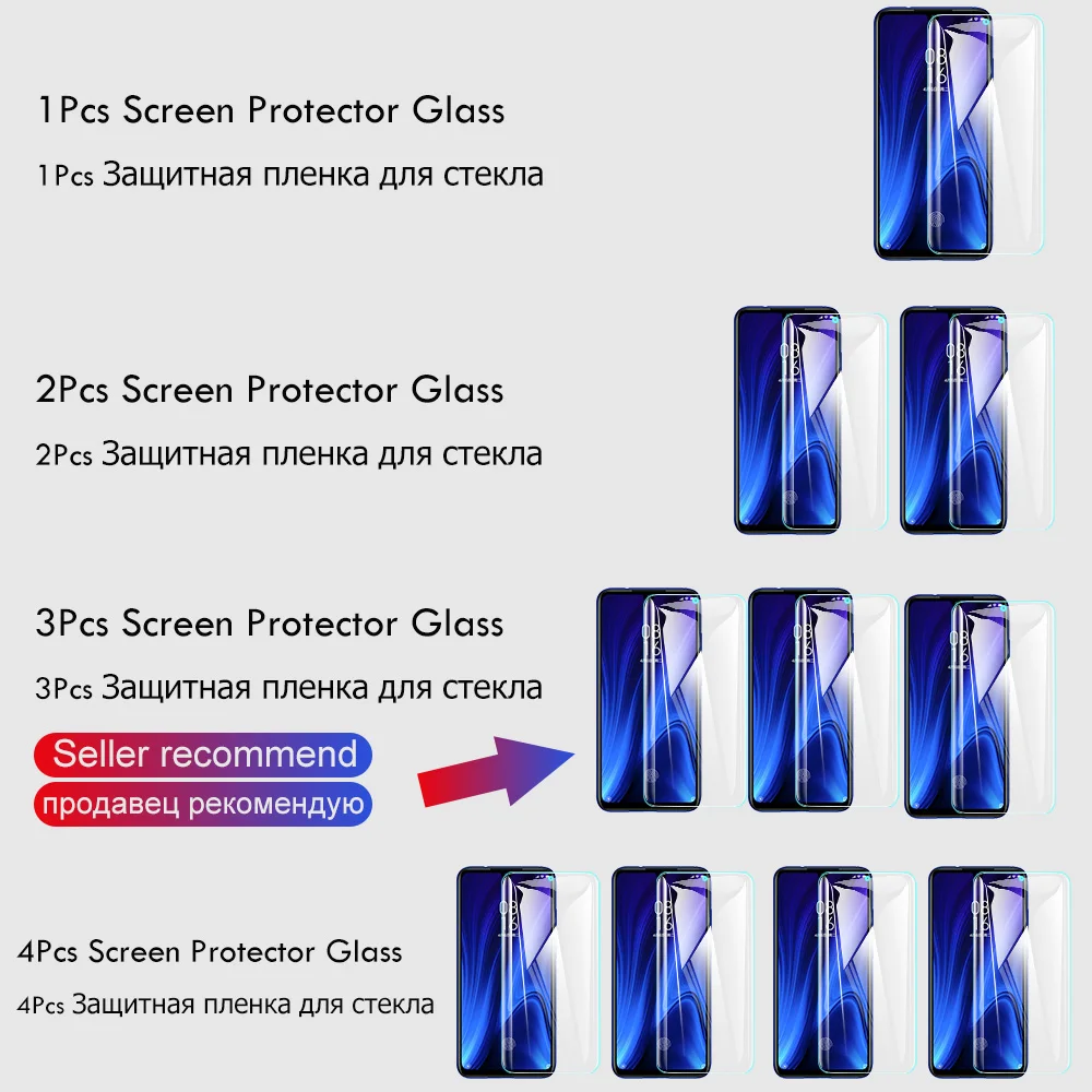 4 шт. закаленное стекло для huawei p30 lite p20 pro mate 20 Защитное стекло для экрана Honor 20i 20 10i 8S 8X9 10 Lite стекло