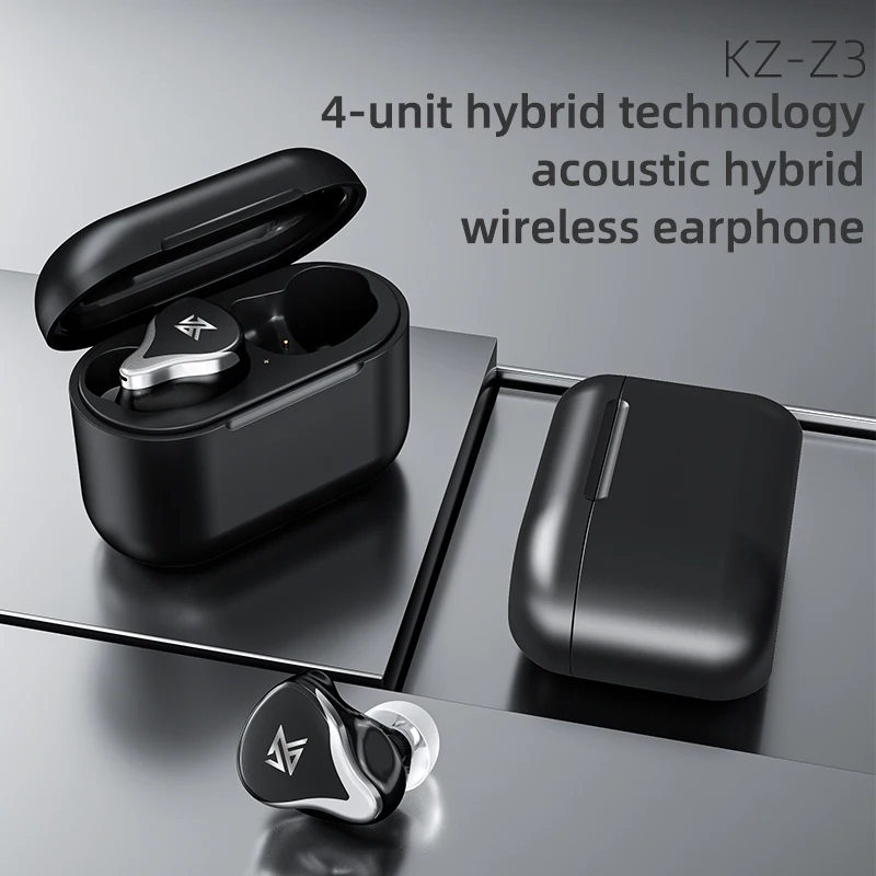 Fones de Ouvido Compatíveis com Bluetooth Controle por Toque Cancelamento de Ruído 5.2 sem Fio Hifi Esportivo kz z3 - Image 4