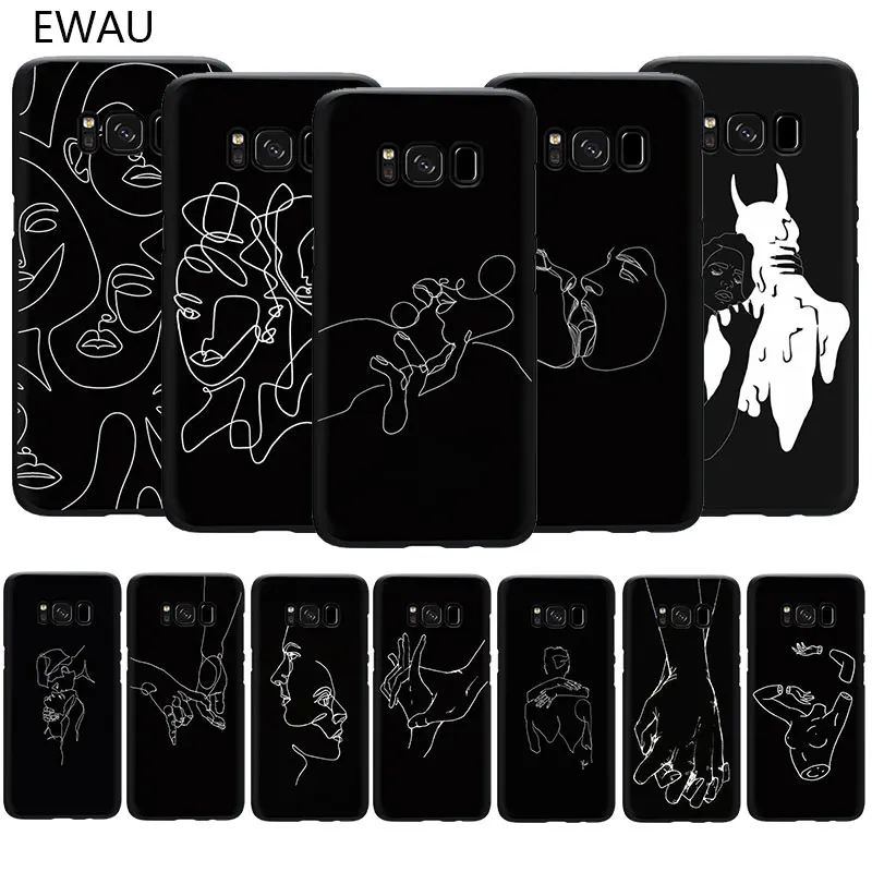 Чехол из мягкого ТПУ с абстрактными линиями для Samsung S6 S7 Edge S8 S9 S10 Plus S10e Note 8 9 10 M10 M20