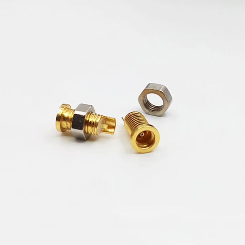 

Universal Pin Socket Female Plug MMCX Pure Copper Gold Plated Pin Plug with Screws 2 Pairs/set