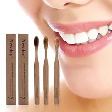 1 шт. Экологичная бамбуковая деревянная зубная щетка отбеливающая Щетина зубная щетка наконечник Портативный уход за полостью рта натуральная бамбуковая зубная щетка с ручкой