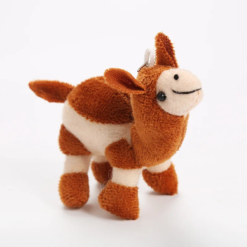 Верблюд кулон плюшевые игрушки мягкие заполненные плюшевые животные Телефон Подвеска на рюкзак брелок Забавный детский подарок WJ295