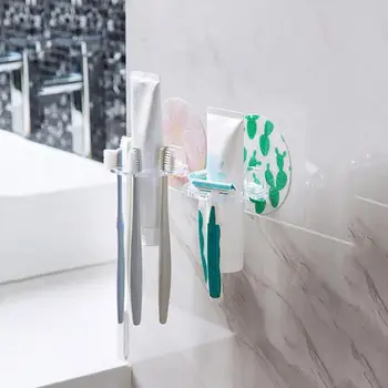 

Bathroom Accessories Disc Multicard Slot Toothbrush Holder Rack Toothbrush Organizer Hanging Set Storage Wall-mounted Toothbrush