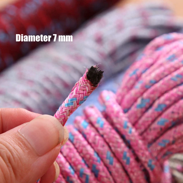 Hosszúság 10M Háztartási Nylon Kötél Beltéri Kültéri Ruhák Paplanja Szárítózsinór Napfényháló Nettó Ponyva Esőálló Kendő Rögzített - Image 3