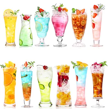 

Glass Cup Juice Cup Cold Drink Cup Milk Tea Cup Net Red Home Creative Big Drink Cup Sand Ice Milkshake Drink Cup Wine Glasses
