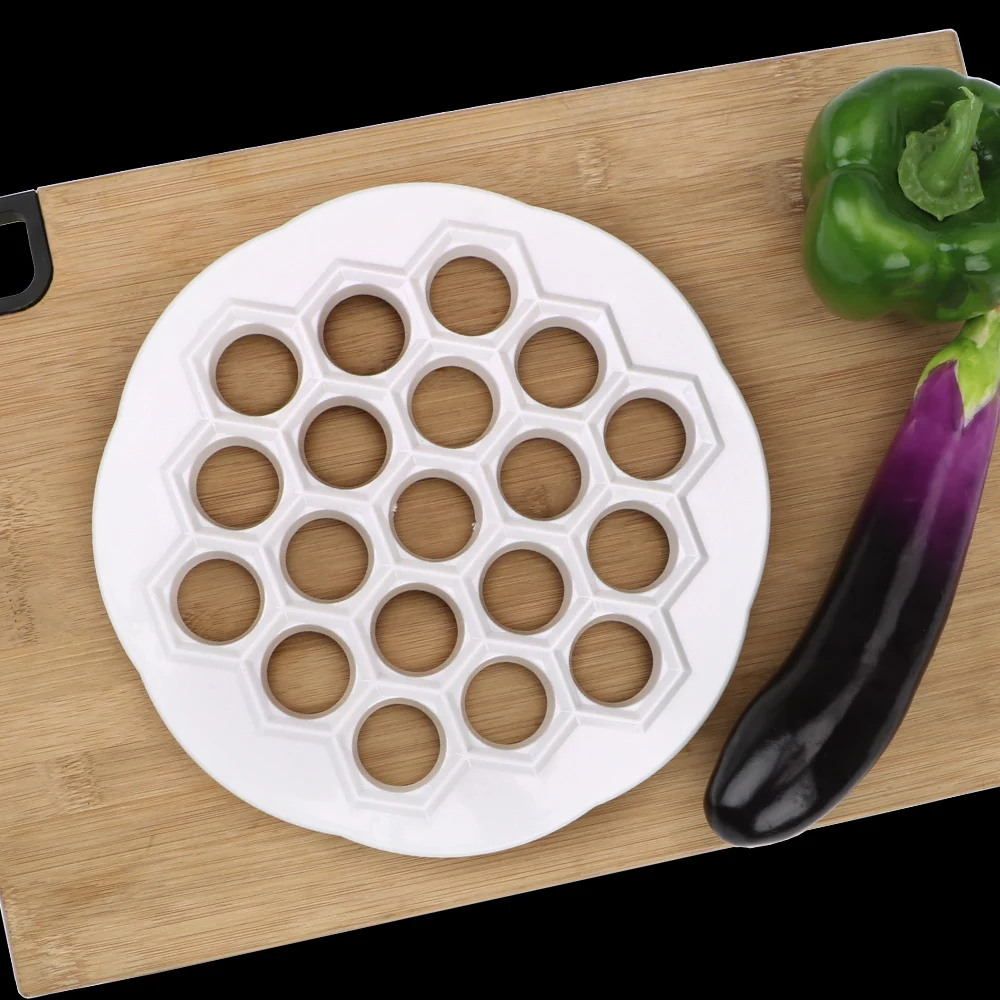Jiaozi, форма для приготовления выпечки, инструмент для выпечки, кухонные инструменты, 19 отверстий, сделай сам, форма для пельменей, устройство для приготовления теста, пресс для теста