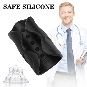 Male Masturbator Adjustable Vibrator Penis Trainer Glans Stimulate Sex Toys For Men Pussy Vibration Beginer Delay Erotic Sex Toy 4