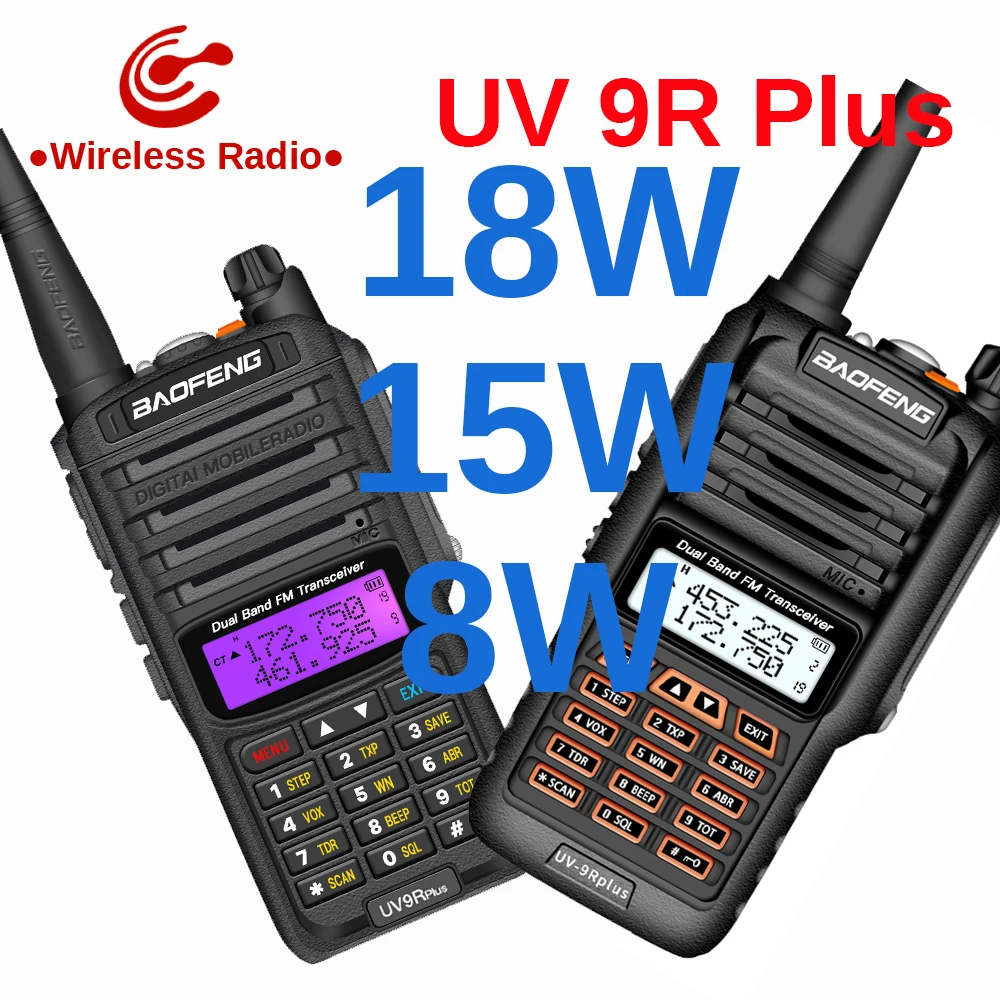 Most Popular MePs1 Baofeng UV 9R Plus walkie talkie 10 50km Lange palette 15W 18W two way radio baofeng vhf uhf uv9r plus ham radio CB radio station