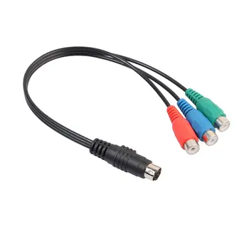 

7 Pin S-Video Male To 3 RCA Female RGB Component Adapter Cable TV Converter Adapter Cable Cord For TV DVD