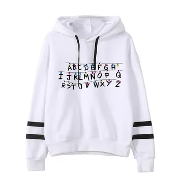

2020 New Arrival Stranger Things Hoodie Sweatshirts Korean Wild Simple White Hip Hop Harajuku Hoodie Stranger Thing Streetwear