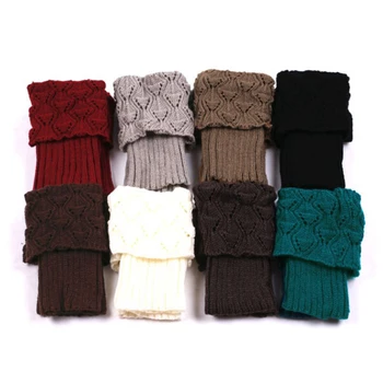 

1 Pair Women Crochet Boot Cuffs Knit Toppers Boot Socks Winter Leg Warmers