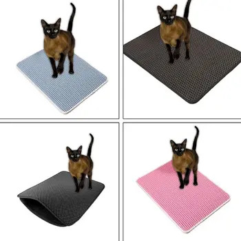 

Cat Litter Mat Litter Trapping Mat, Honeycomb Double Layer Design Waterproof