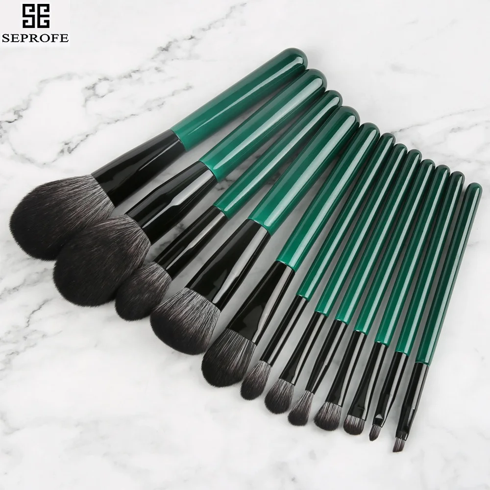 

12pcs Wooden Makeup Brushes Set Cosmetic Powder Foundation Eyeshadow Eyeliner Brush Kit Professional Blending Make Up Brush Tool