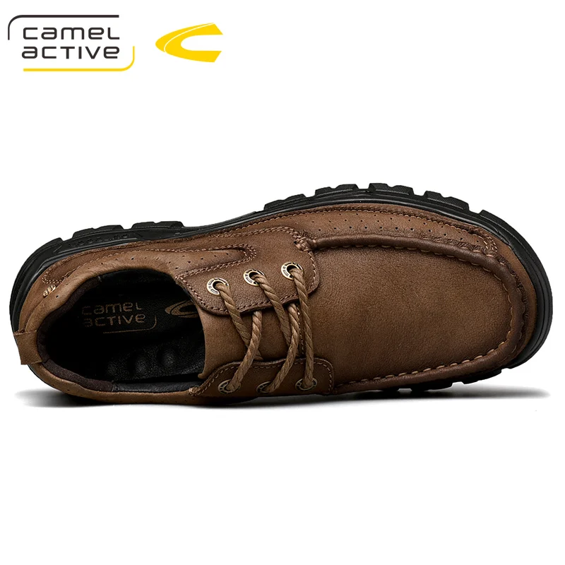 Camel Active New Genuine Leather Men's Shoes Tooling Fashion Outdoor Casual Shoes Cowhide Rhubarb Shoes Man Quality Boots