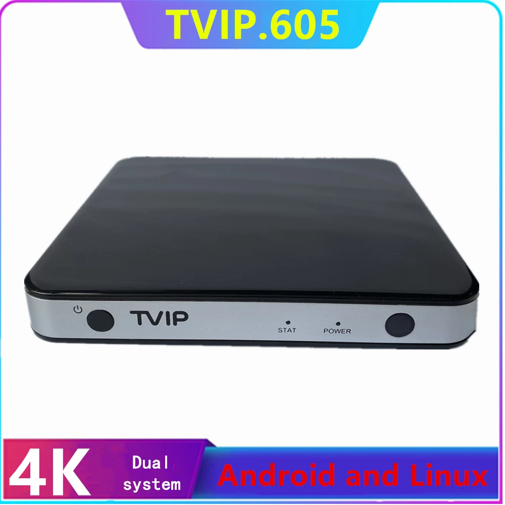 TVIP 605 Smart TV Box 2.4G Wifi Super Clear Linux & Android Dual system