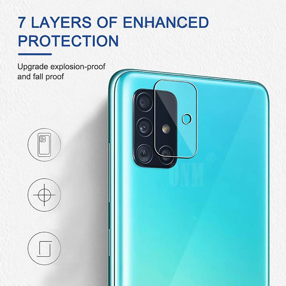 Закаленное стекло для объектива камеры 2 шт. Samsung Galaxy A51 A71 Защитное экрана