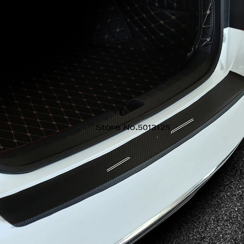 

PU leather Carbon fiber Car Rearguards Rear Bumper Trunk Fender Sill Plate Protector Guard For Nissan Qashqai J11 2016 2017 2018