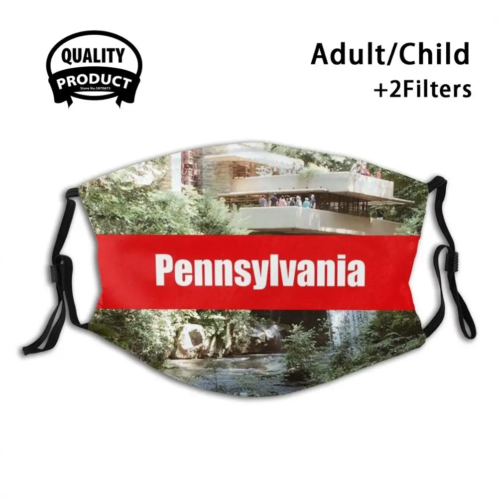Pennsylvania Reusable Mouth Mask Filter For Men Women Kids State United Delaware Philadelphia States Usa Us | Аксессуары для