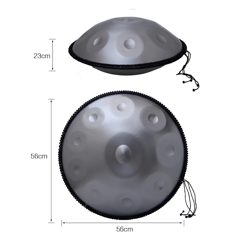 10 нот Handpan ручная кастрюля ручной барабан музыкальный ударный инструмент подарок с барабаном палочка ткань для чистки металлическая подставка сумка для переноски