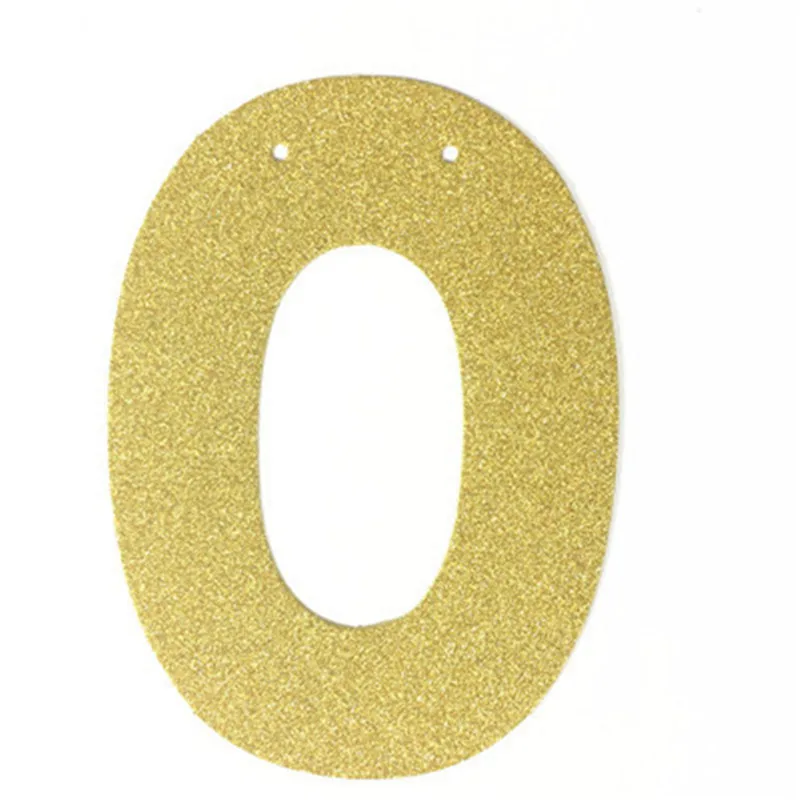 Золотая бумага буквы от A до Z цифры от 0 до 9 DIY День рождения Свадебные украшения юбилей Алфавит баннеры вечерние принадлежности 14 см - Цвет: O