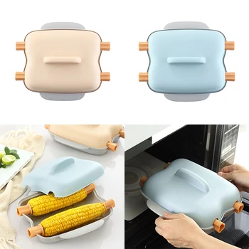 

Creative Microwave Oven Steaming Corn Device High Temperature Resistant Steamed Corn Box Simple To Operate Kitchen Tool
