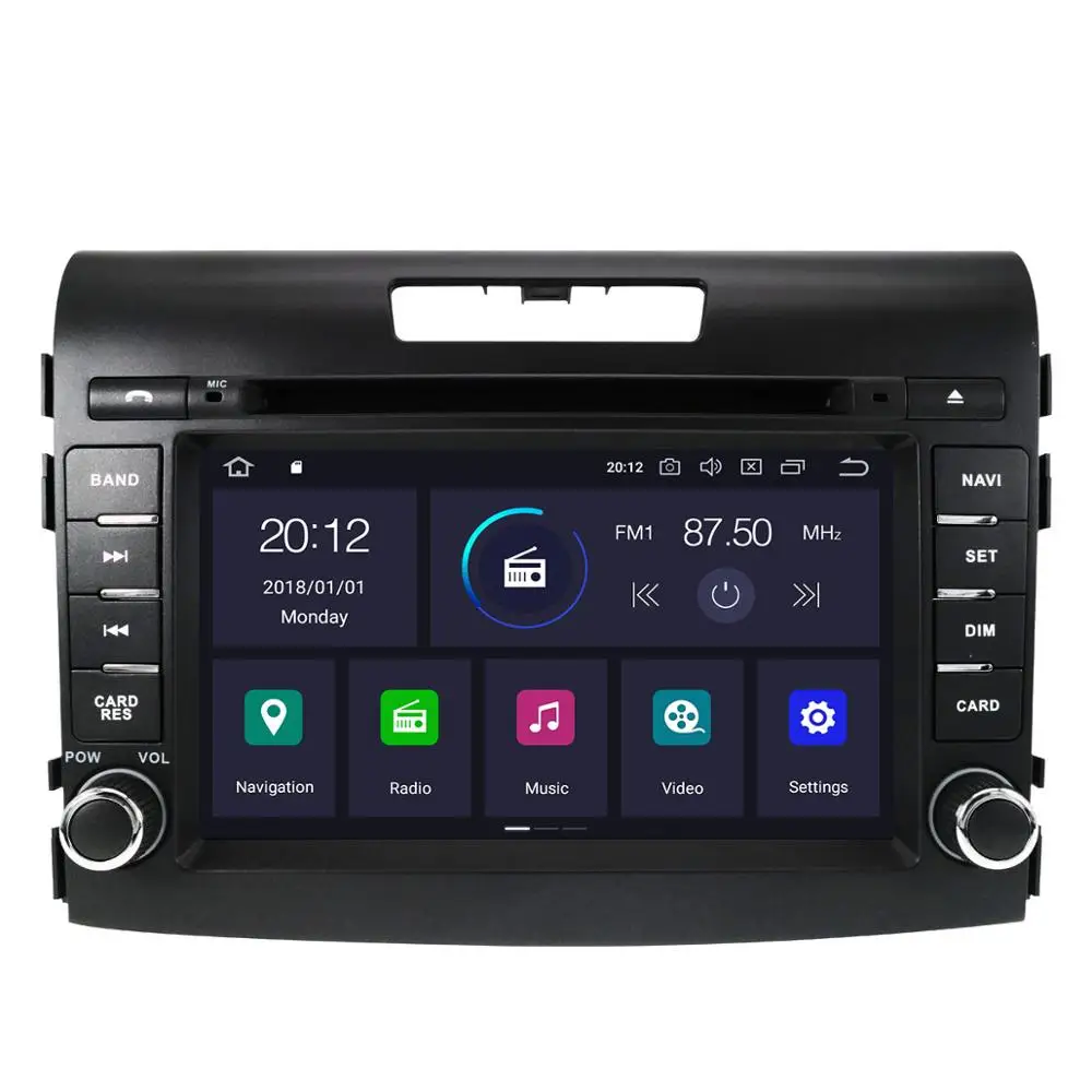 4+64 Android 9.0 Car Stereo Smart Multimedia DVD Player GPS for Honda CRV 2012-2016 Audio Video radio tape recorder BT head unit