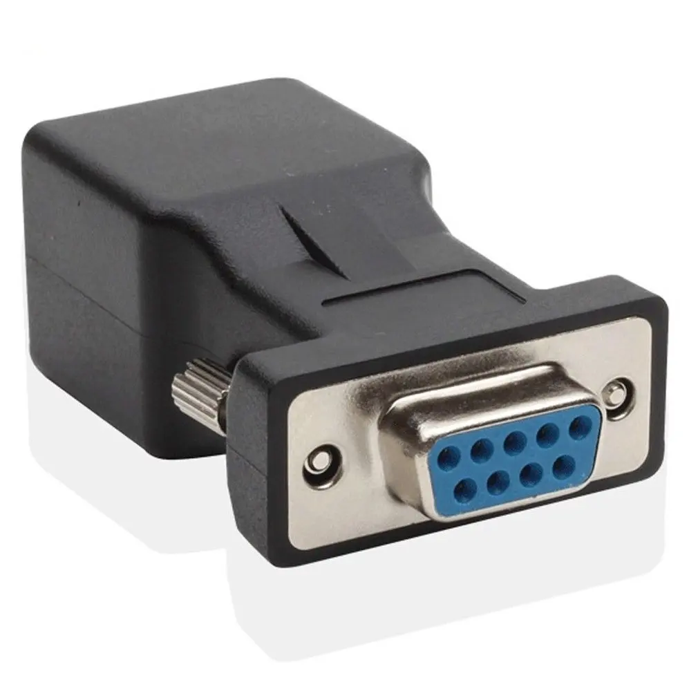 Практичный RJ45 для RS232 DB9 9-контактный последовательный Порты и разъёмы мужской+ женский RJ45 Cat5e/6 Ethernet высокая производительность