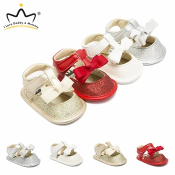 

New Lovely Bows Princess Baby Girl Sandals Pink Red Summer Baby Shoes Newborn Toddler Girls Sandals First Walkers Sandal