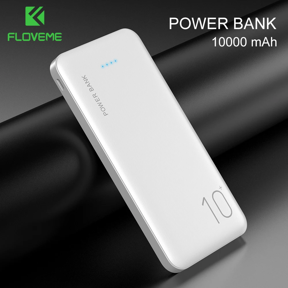FLOVEME Power Bank 10000mAh Portable Charger For Samsung Xiaomi mi Mobile External Battery Powerbank Dual USB Output  |