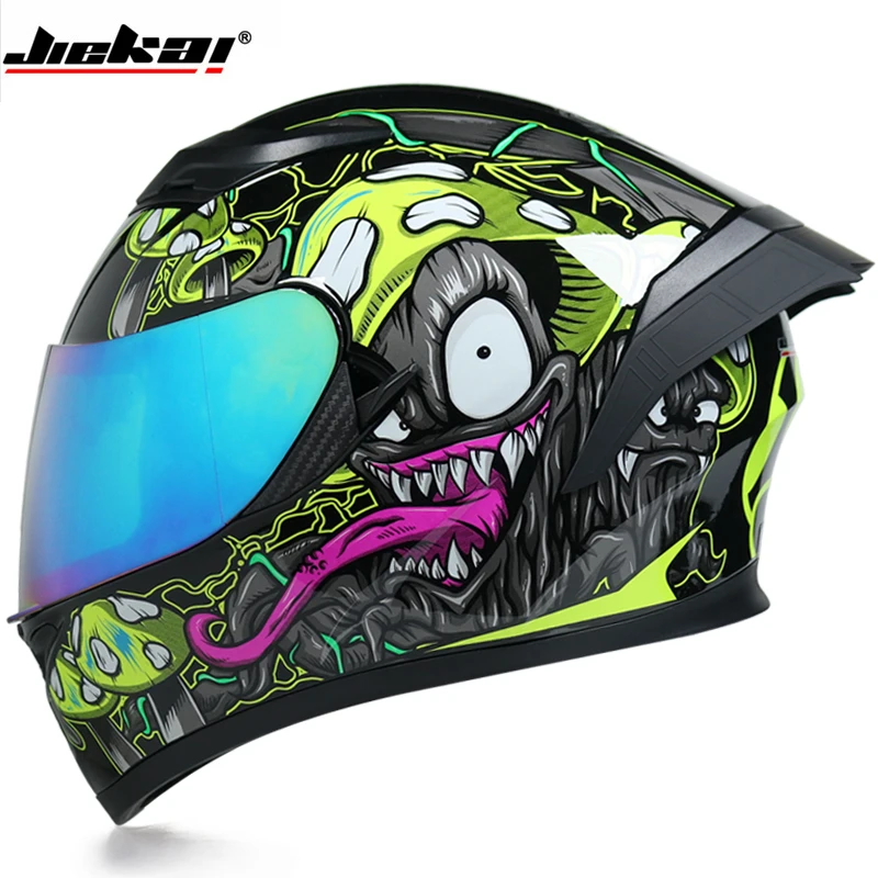 Мотоцикл Jiekai шлем для мотокросса, шлем для мотокросса, шлем для мотокросса с двойным зеркалом, шлем для мужчин и женщин, мотоциклетный шлем