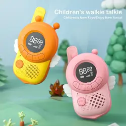 Talkie walkie pour enfants, 2 pièces, Mini jouets, portée émetteur récepteur portable, Radio UHF, lanière, Interphone, cadeau pour bébé 