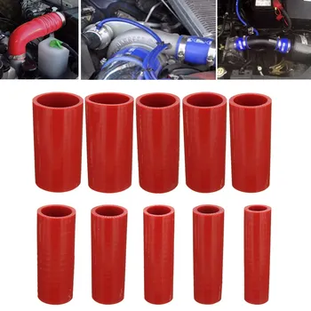 

100mm Red Straight Silicone Hose Coupling Connector Silicon Rubber Tube Joiner Pipe Ash