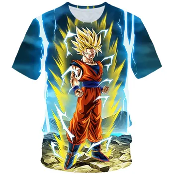 

2020 Summer Children Dragon Ball Z Ultra Instinct God Son Goku Super Saiyan Tshirt Kids 3D Print T shirt Boys Girls T-shirt