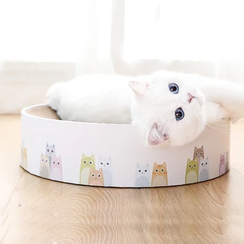 

Round Cat Claw Board Cat Round Scratch Pad Round Scratcher Scratching Cardboard For Kittens Cats