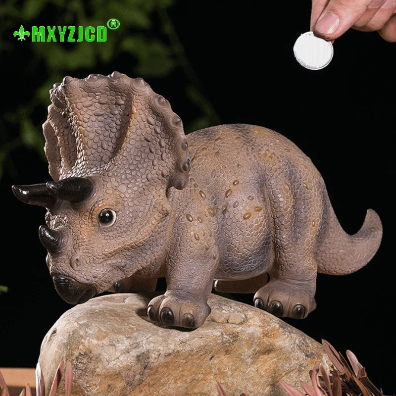 Children's Dinosaur Piggy Bank Cartoon Triangle Dragon Shape Decoration Crafts Storage Container Home Decorations Accessories | Дом и сад