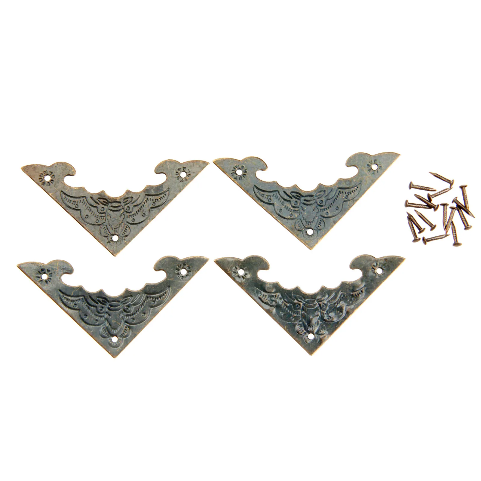 

4Pcs 40/58mm Antique Bronze Furniture Fittings Jewelry Chest Gift Box Wooden Case Decorative Feet Leg Metal Corner Protector