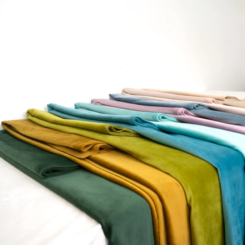 

280CM Width Velvet Velour Fabric Table Cloth Curtain Sofa Chair Fabric Cushion Pillow Red Black Blue Brown Green Pink Purple