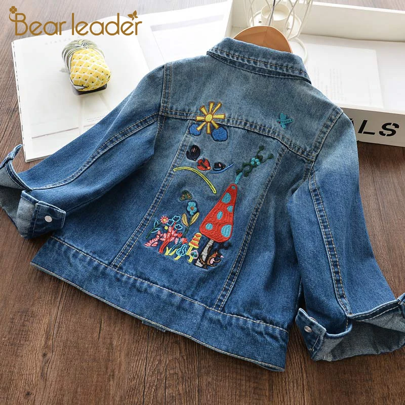 Bear Leader/пальто для девочек новые брендовые весенние джинсовые куртки одежда с