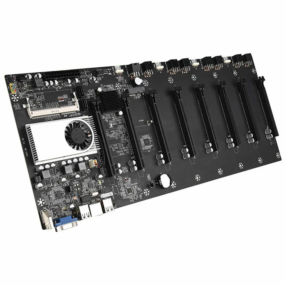 BTC-37 Miner motherboard set of 8 video card slots DDR3 memory onboard VGA interface low power consumption