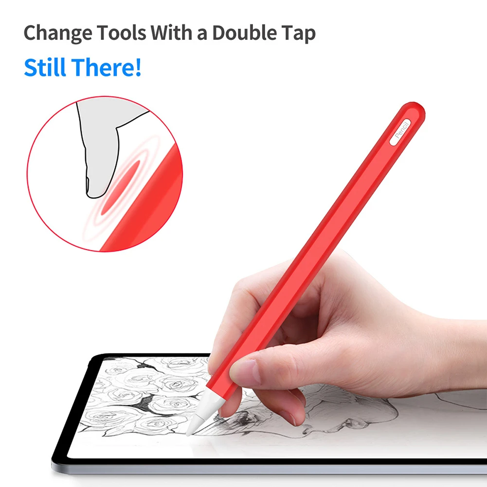 

Anti-Slip Silicone Pencil Sleeve Cover Protective Case for Apple Pencil 2 SD998