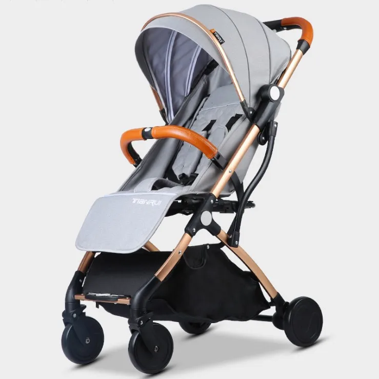 Ультра-светильник из алюминиевого сплава, детская коляска, переносная, может лежать, складывается, мини-коляски, для новорожденных, для путешествий, на колесиках - Цвет: 03