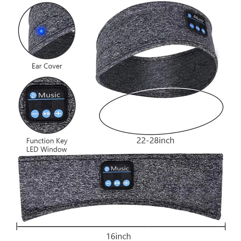 Knitting Music Headband Headset With Mic Wireless Bluetooth Earphone Headphone For Running Yoga Gym Sleep Sports Earpiece