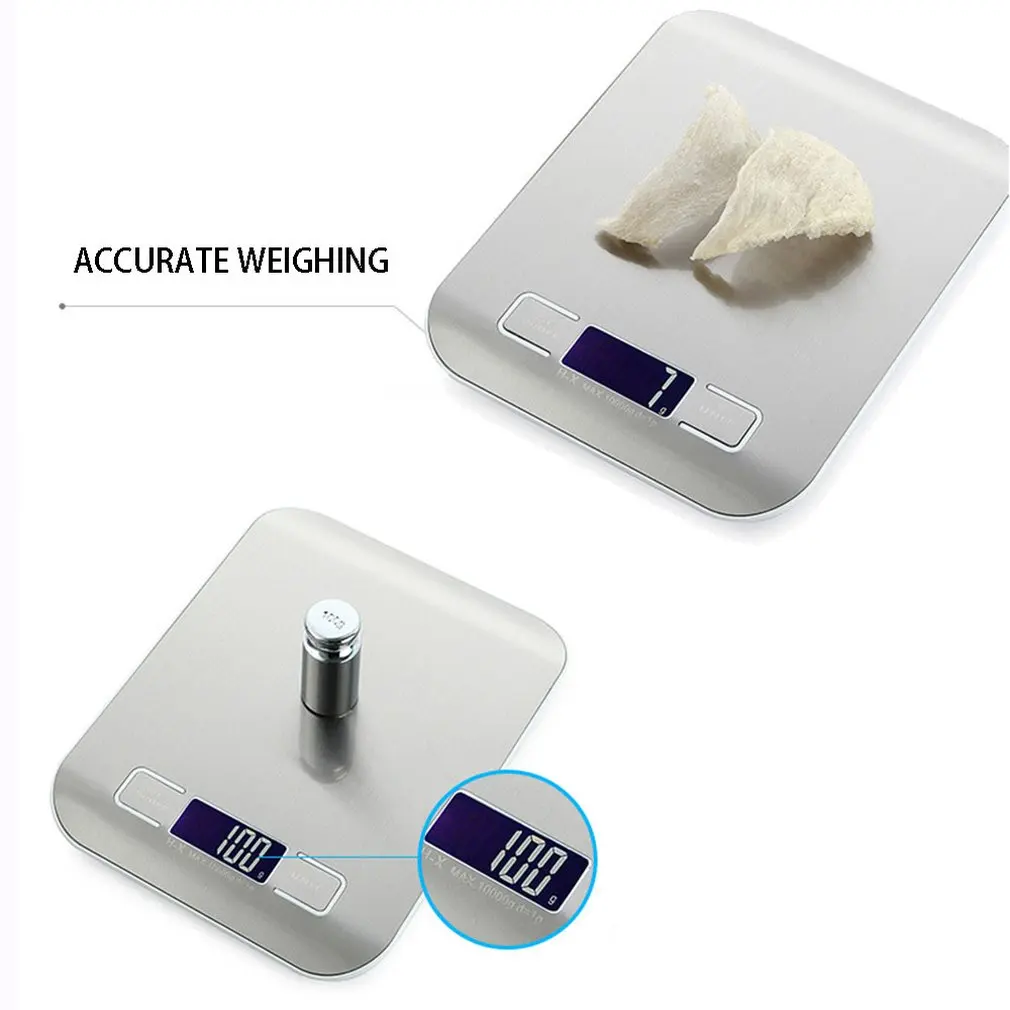 Stainless Steel Electronic Weighing Scales Portable Kitchen Vegetables Weight Balance