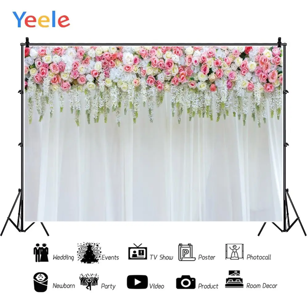 Yeele Свадебная вечеринка фотосессия украшение для церемонии цветок фотографии фоны персонализированные фотографические фоны для фотостудии