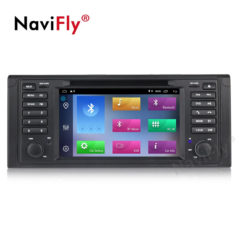 Flash Deal NaviFly Android 9.1 GPS multimedia player for BMW X5 E53 1999-2005 2006 E39 1995 1996 1997-2003 Car radio BT AM Quad core 2+32G 2