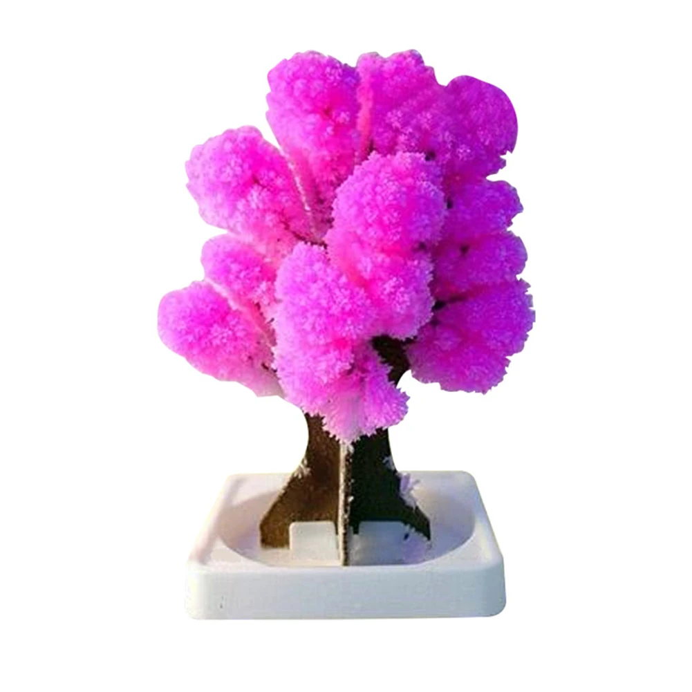 HOT 1/2pcs Magic Japanese Sakura Tree Christmas Tree Paper Blossoming Paper Crystal Trees Kids DIY Toy NDS