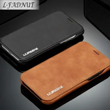 L-FADNUT, деловой Винтажный чехол-кошелек для iPhone Xr, чехол X Xs 11 Pro Max, роскошный кожаный чехол-книжка для iPhone 7, 8, 6 S, 6 Plus, чехол
