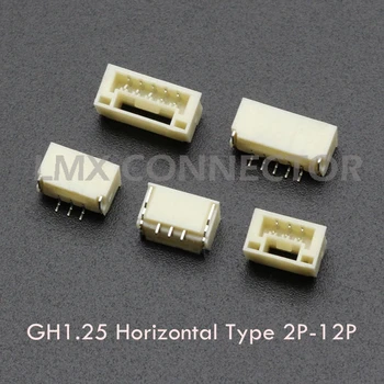 

20PCS GH 1.25 Connector with Lock 1.25mm SMT Horizontal Type Socket 2P 3P 4P 5P 6P 7P 8P 9P 10P 11P 12P JST A1257
