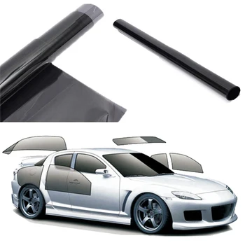 

50cmx300cm Black Car Window Tint Film Glass Car Auto House Commercial Solar Sunshades Protection Car Exterior Accessories